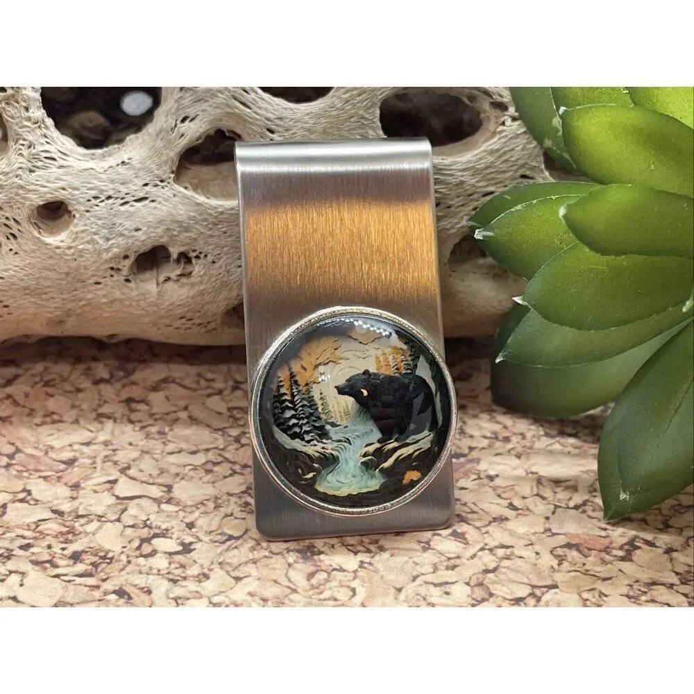 Bear 3D Money Clip Stainless Steel Quality Wedding Party Gift Father Dad Wedding